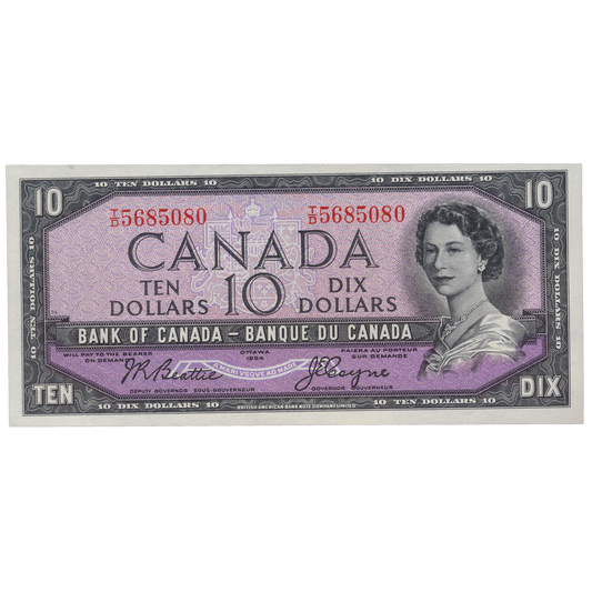 CANADA P.79a 1954 modified design $10 Beattie, Coyne UNC