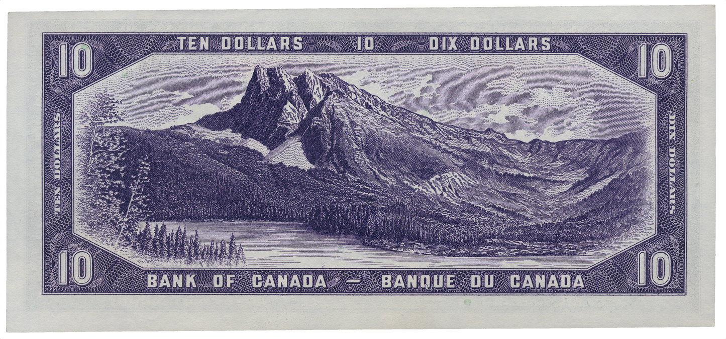 CANADA P.79a 1954 modified design $10 Beattie, Coyne UNC