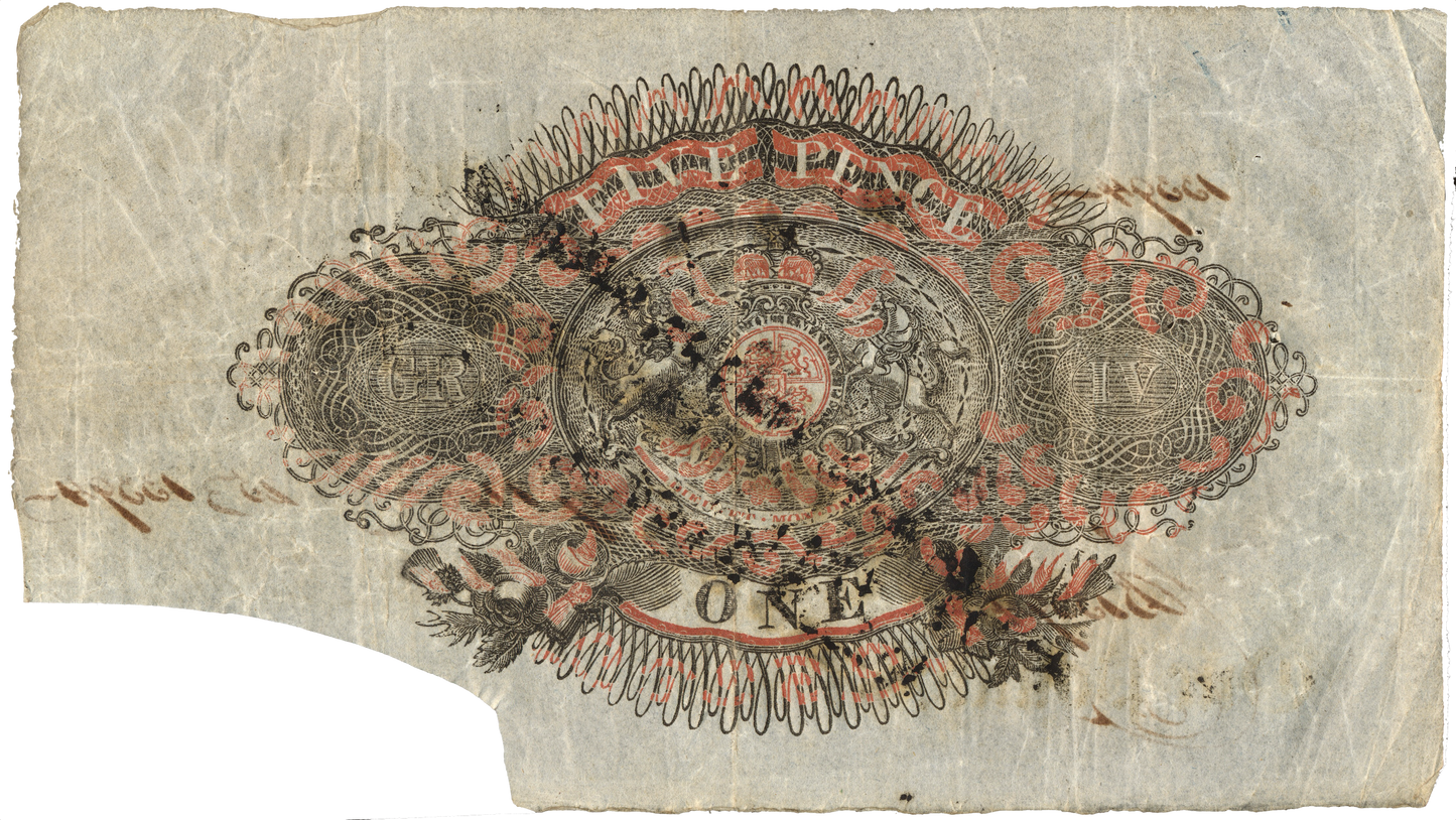 Christchurch & Wimbourne Bank 1825 £1 banknote Outing 556b for type