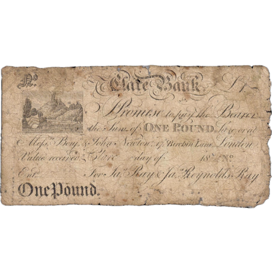 Clare Bank 1801-1819 £1 banknote Outing 568a