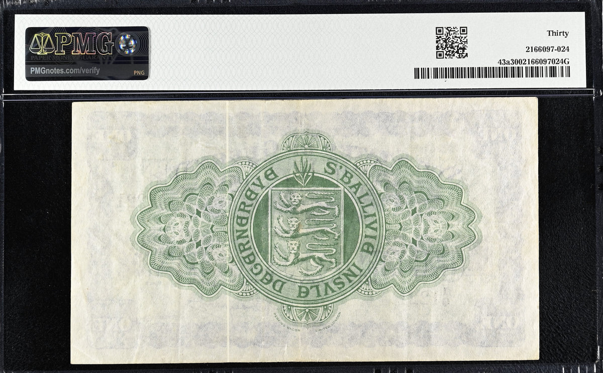GUERNSEY P.43a GU33a 1945 £1 1/Q VF 30