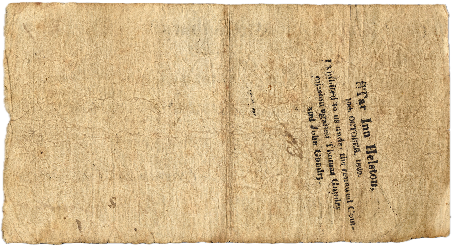 Goldsithney Bank 1817 £1 banknote Outing 833a