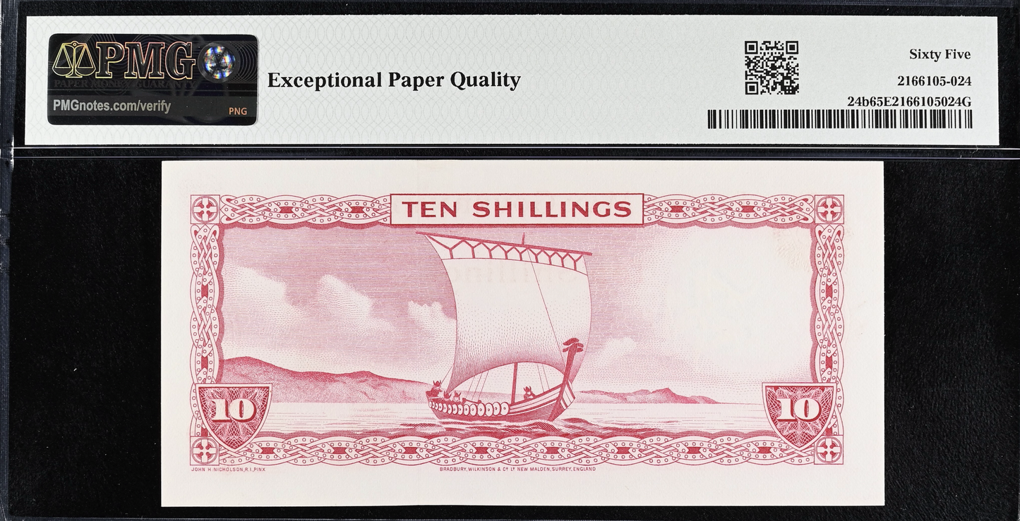ISLE OF MAN P.24b IM21b 1961-1969 10s Gem UNC 65 EPQ