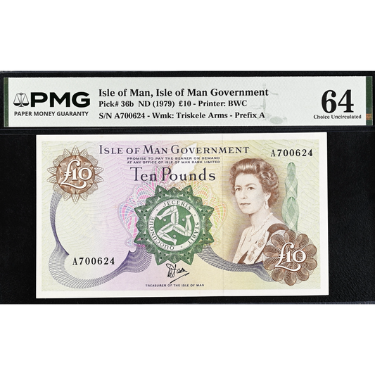 ISLE OF MAN P.36b IM52 1979-1991 £10 Choice UNC 64