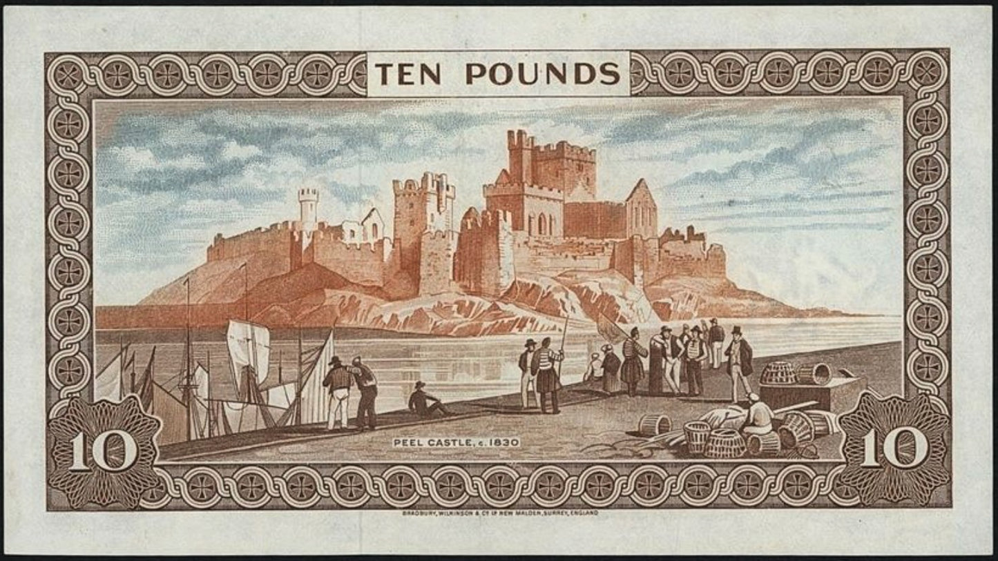 ISLE OF MAN P.36b IM52 1979-1991 £10 AUNC