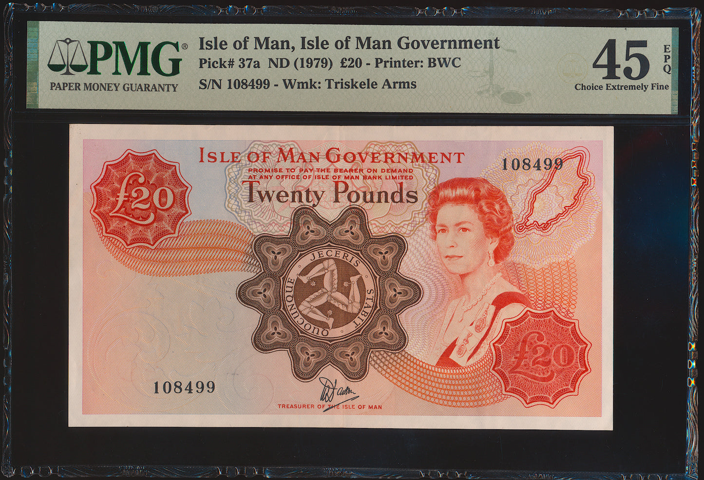 ISLE OF MAN P.37a IM62 1979-1991 £20 CHOICE EF45  EPQ