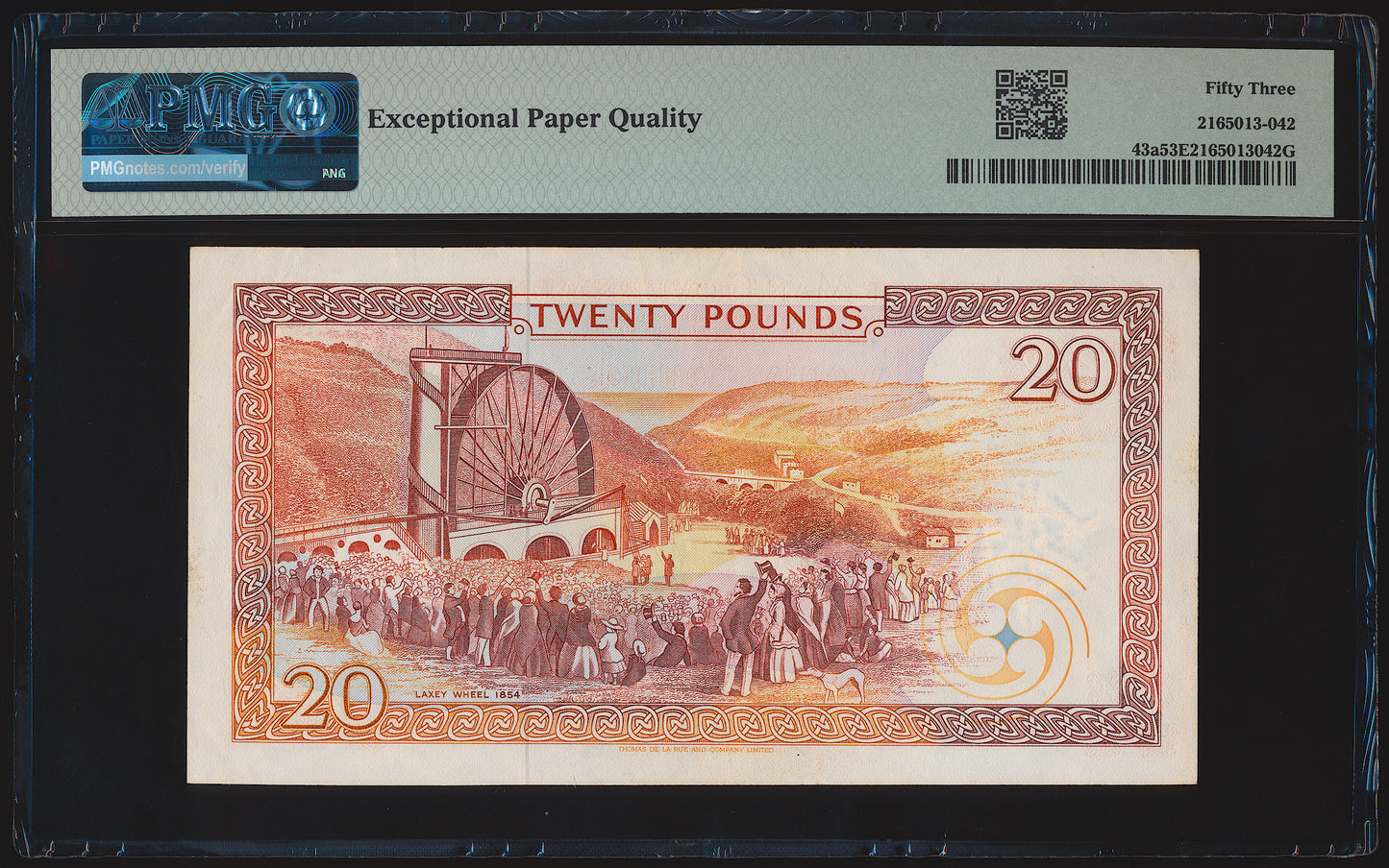 ISLE OF MAN P.43a IM63a 1991-2002 £20 AUNC 53 EPQ