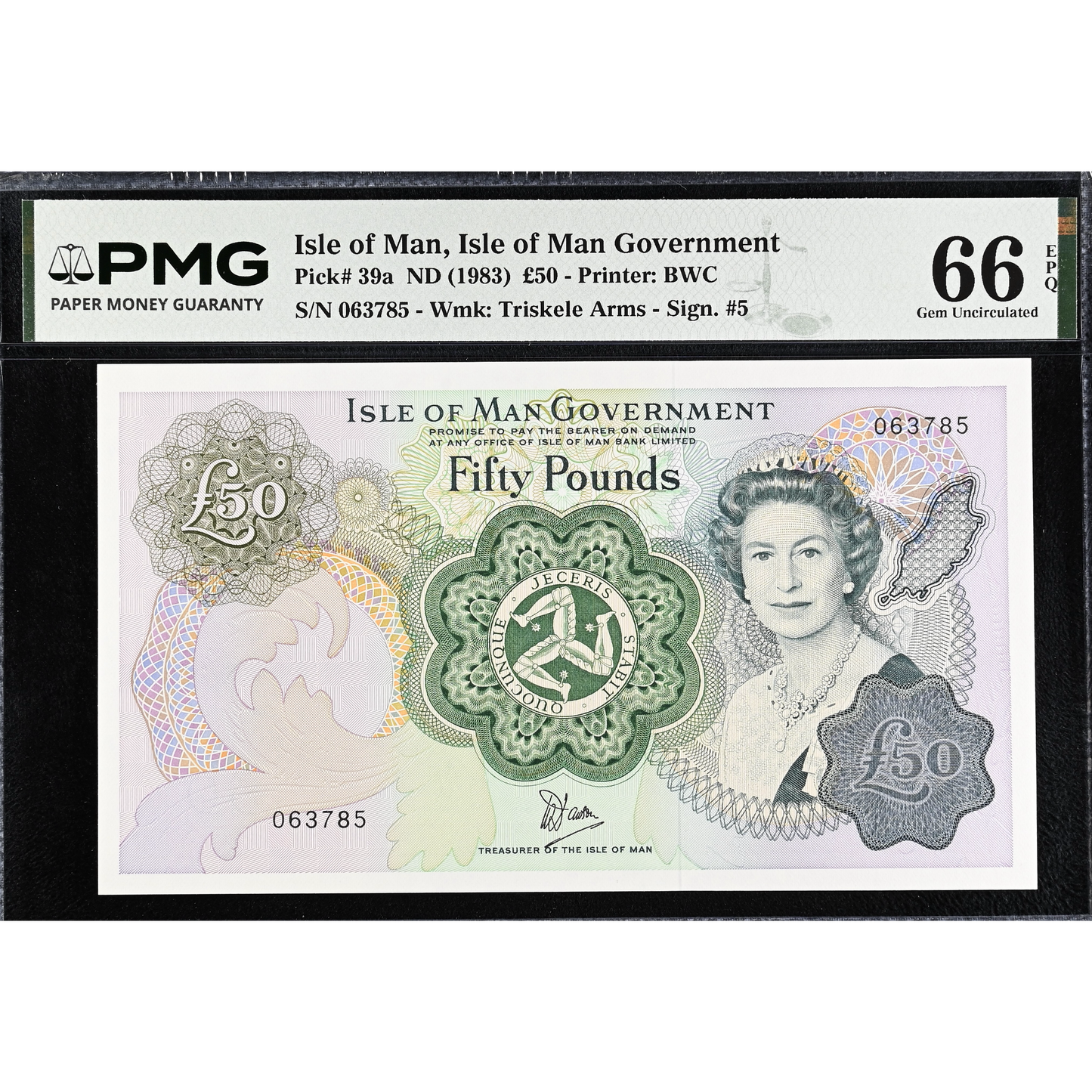 ISLE OF MAN P.39a IM71 1983 £50 Gem UNC 66 EPQ