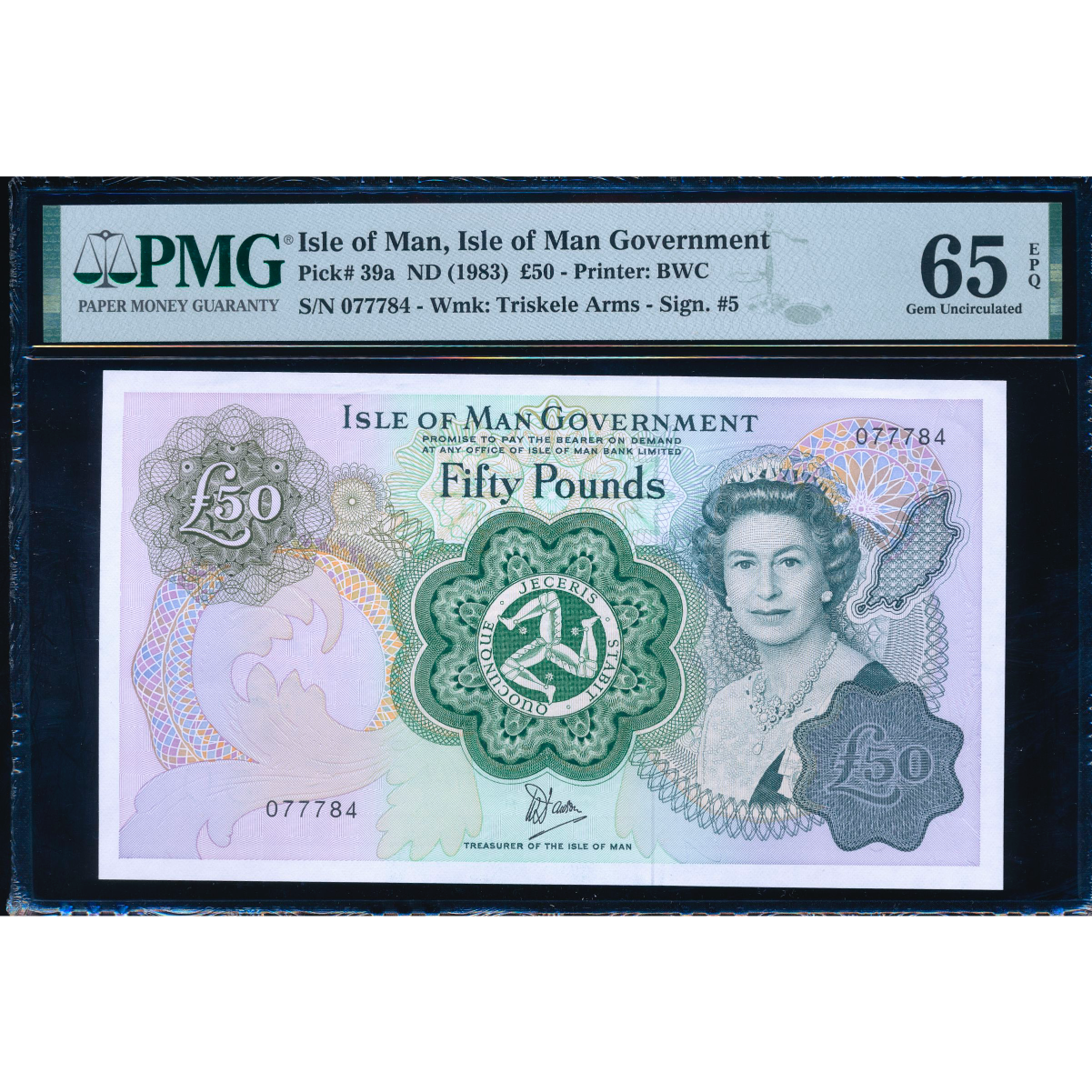 ISLE OF MAN P.39a IM71 1983 £50 Gem UNC 66 EPQ