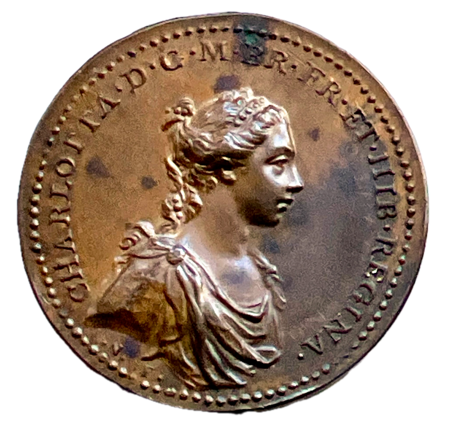 1761 Coronation copper medal E696 BHM 66 VF