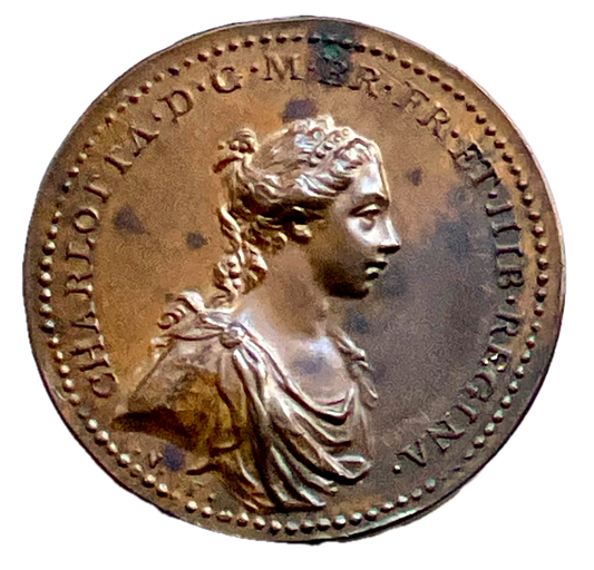 1761 Coronation copper medal E696 BHM 66 VF