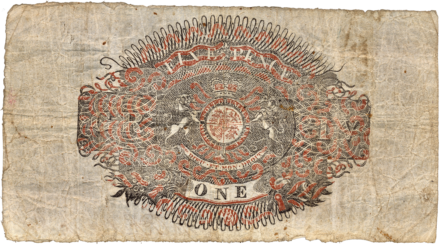 Kingsbridge Bank 1825 £1 banknote Outing 1068c