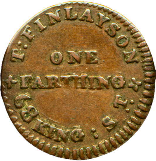Lanarkshire D&H 29 Glasgow Finlayson's Conder Token Farthing