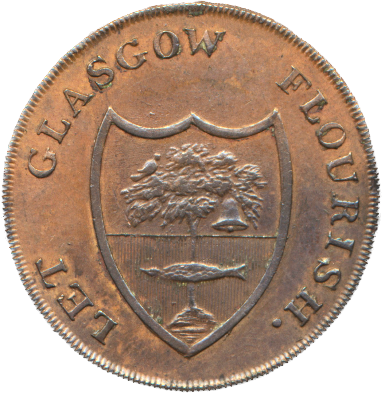 Lanarkshire D&H 3a Glasgow 1791 Conder Halfpenny Rare