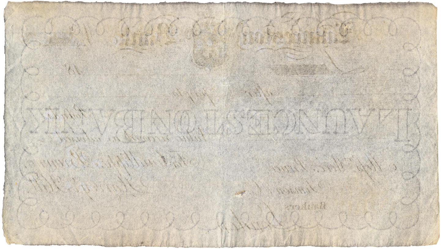 Launceston Bank 18-- (1810 - 1811) unissued bank drafts or payment orders Outing 1111