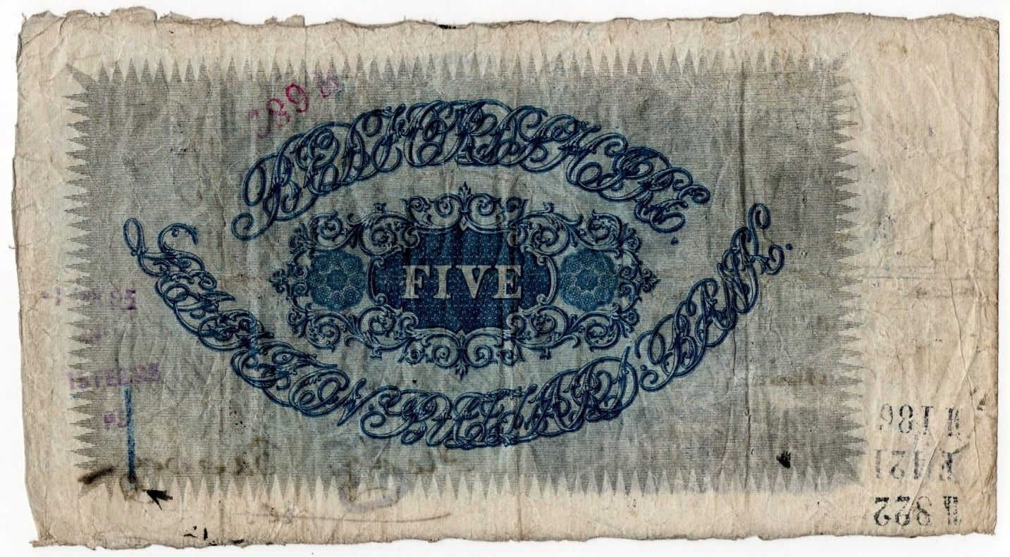 Leighton Buzzard Bank 1893 £5 banknote GF Outing 1176b Scarce