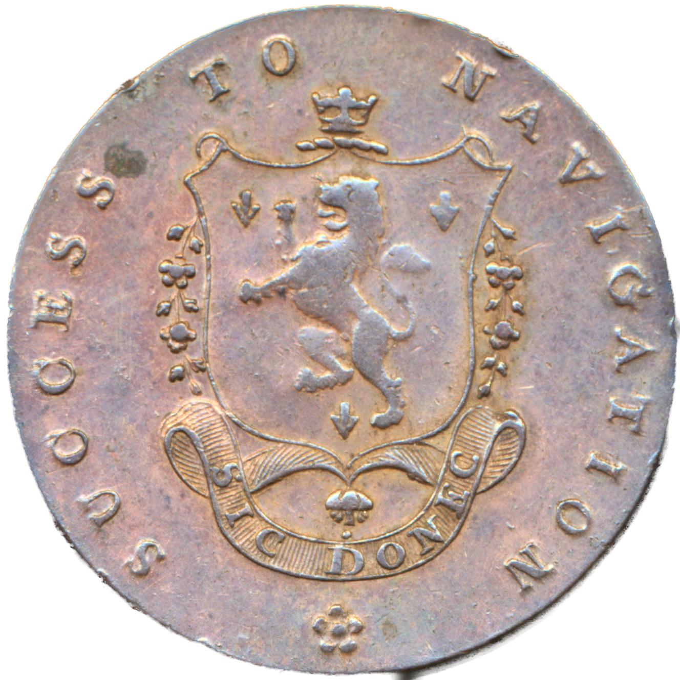 Lincolnshire D&H 3b Sleaford 1794 Conder Halfpenny Scarce