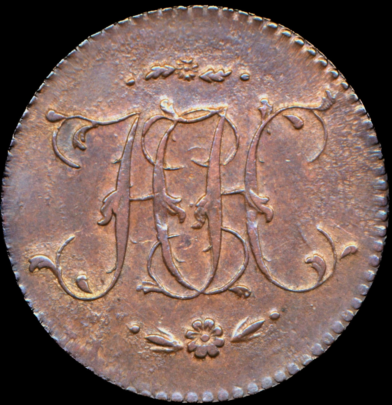 Lothian D&H 20 Edinburgh 1796 Conder Halfpenny