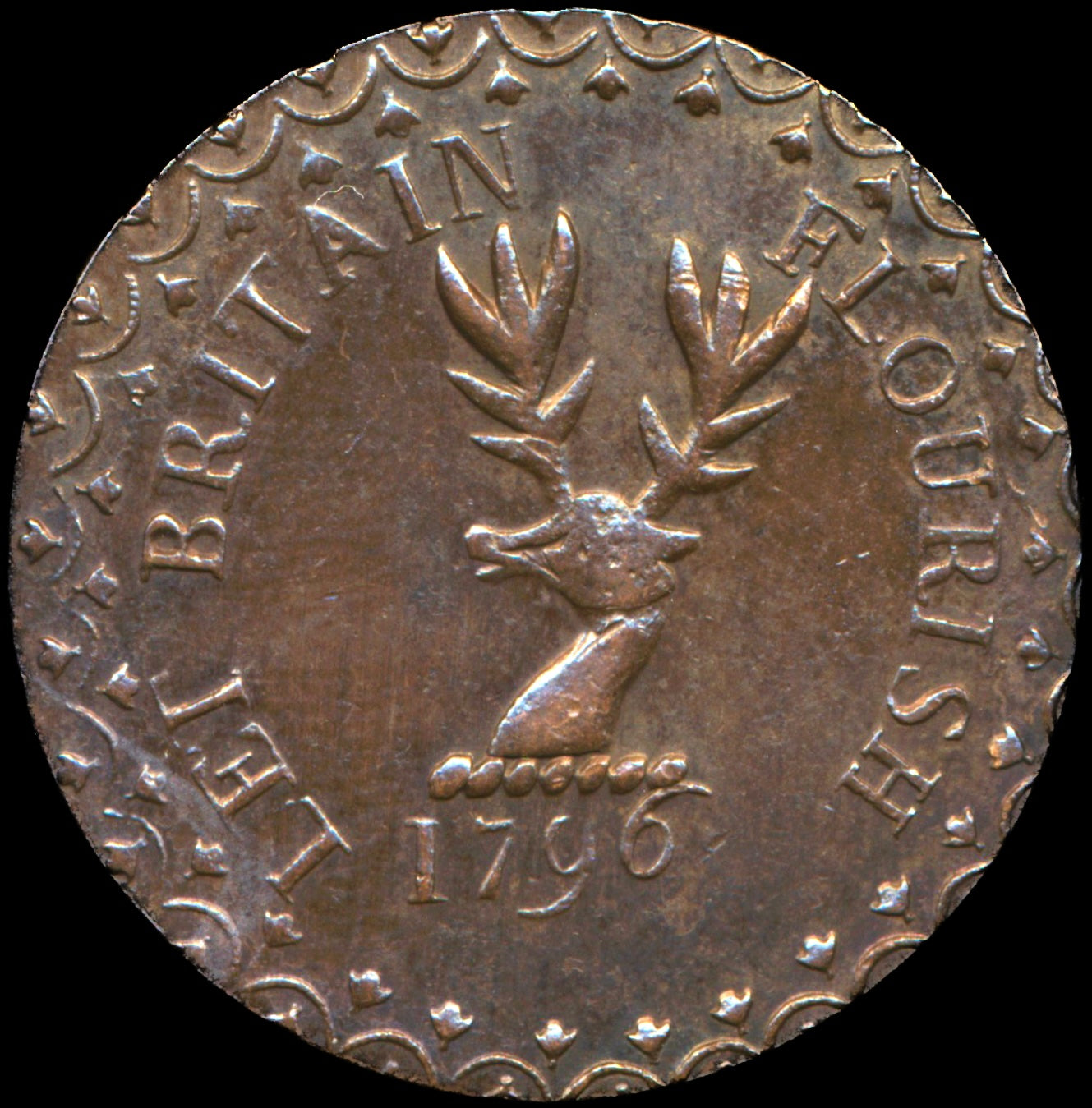 Lothian D&H 3 Edinburgh 1796 Conder Halfpenny