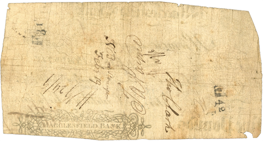 Macclesfield Bank 1815 £5 banknote Outing 1318b