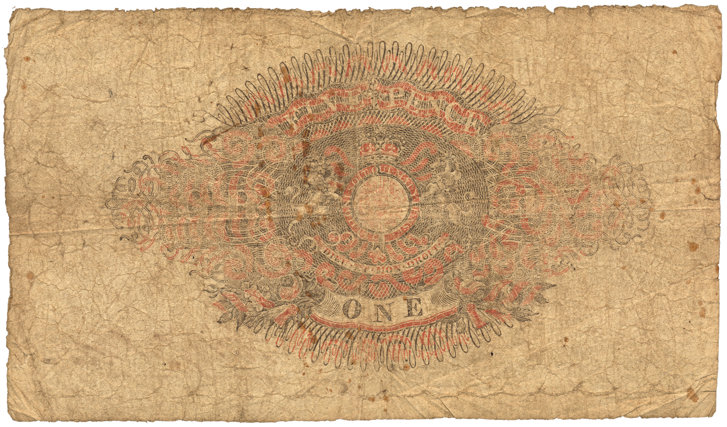 Mevagissey Bank 1822 £1 banknote Outing 1425a