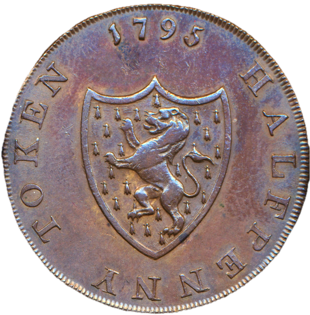 Middlesex D&H 1018a National Series 1795 Conder Halfpenny
