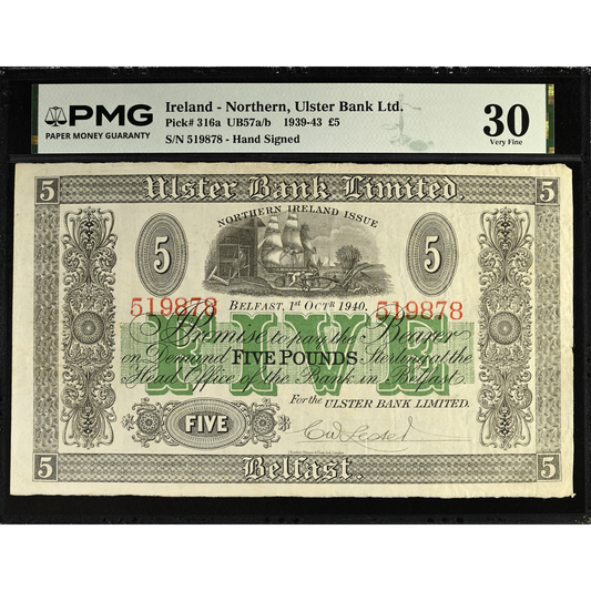 NORTHERN IRELAND P.316a NI813a 1940 Ulster Bank £1 VF 30