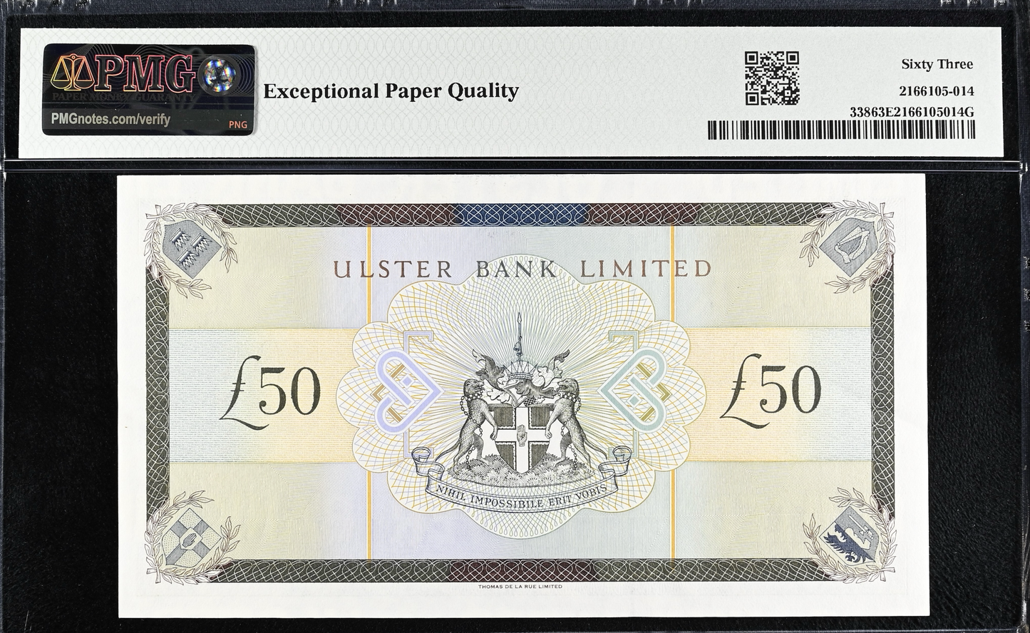 NORTHERN IRELAND P.338 NI844 1997 Ulster Bank £50 Choice UNC 63 EPQ