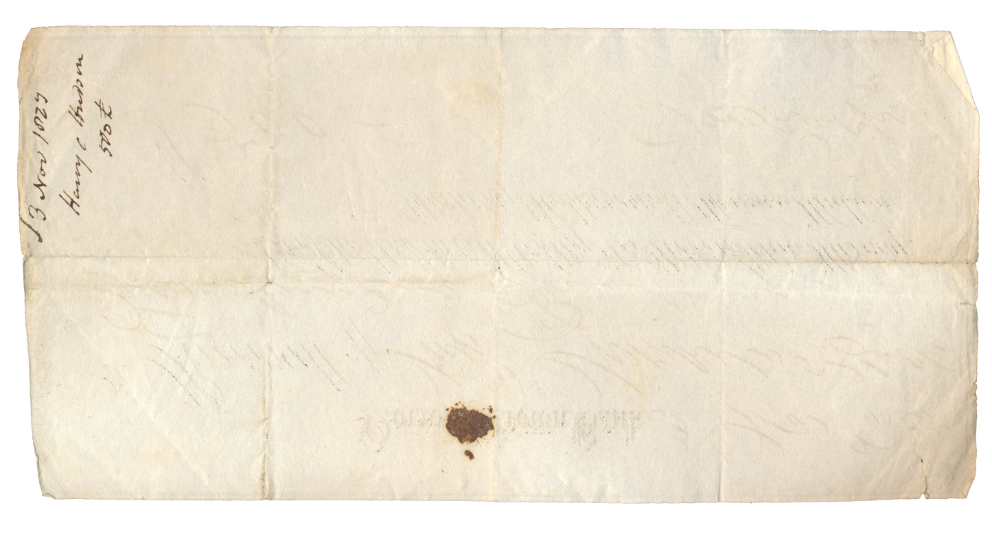 Norwich Crown Bank 1823 £500 receipt VF