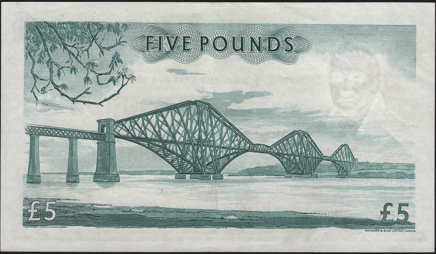 SCOTLAND P.262 SC513 1957 National Bank of Scotland £5 GEF