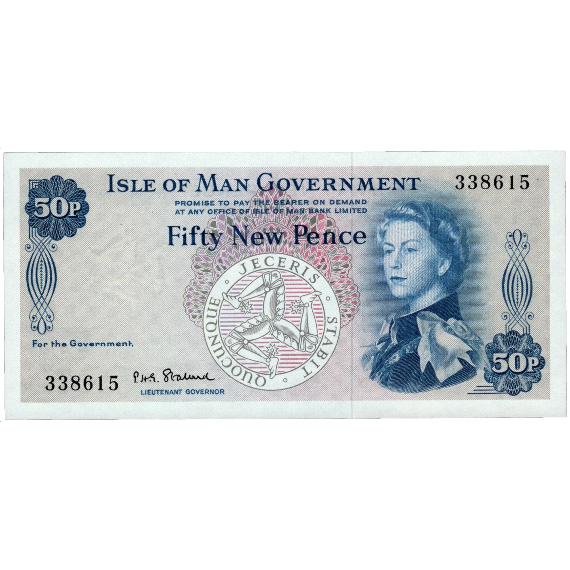 ISLE OF MAN P.27a IM22 1969-1972 50p No prefix UNC