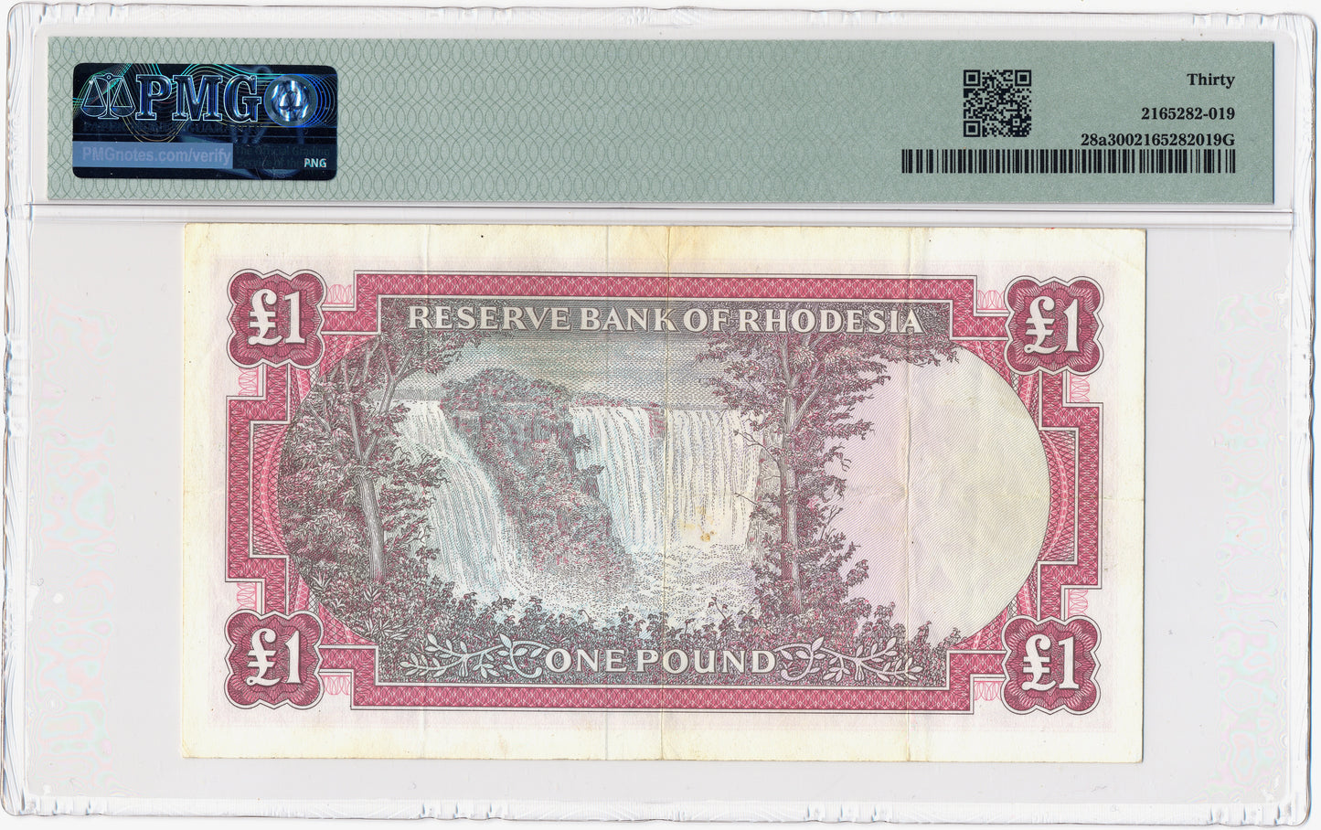 RHODESIA P.28a 1966 £1 VF 30