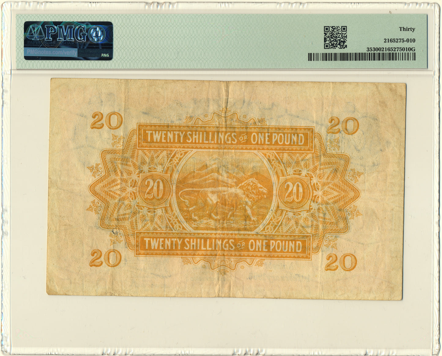 EAST AFRICA P.35 1956 20 Shillings VF 30