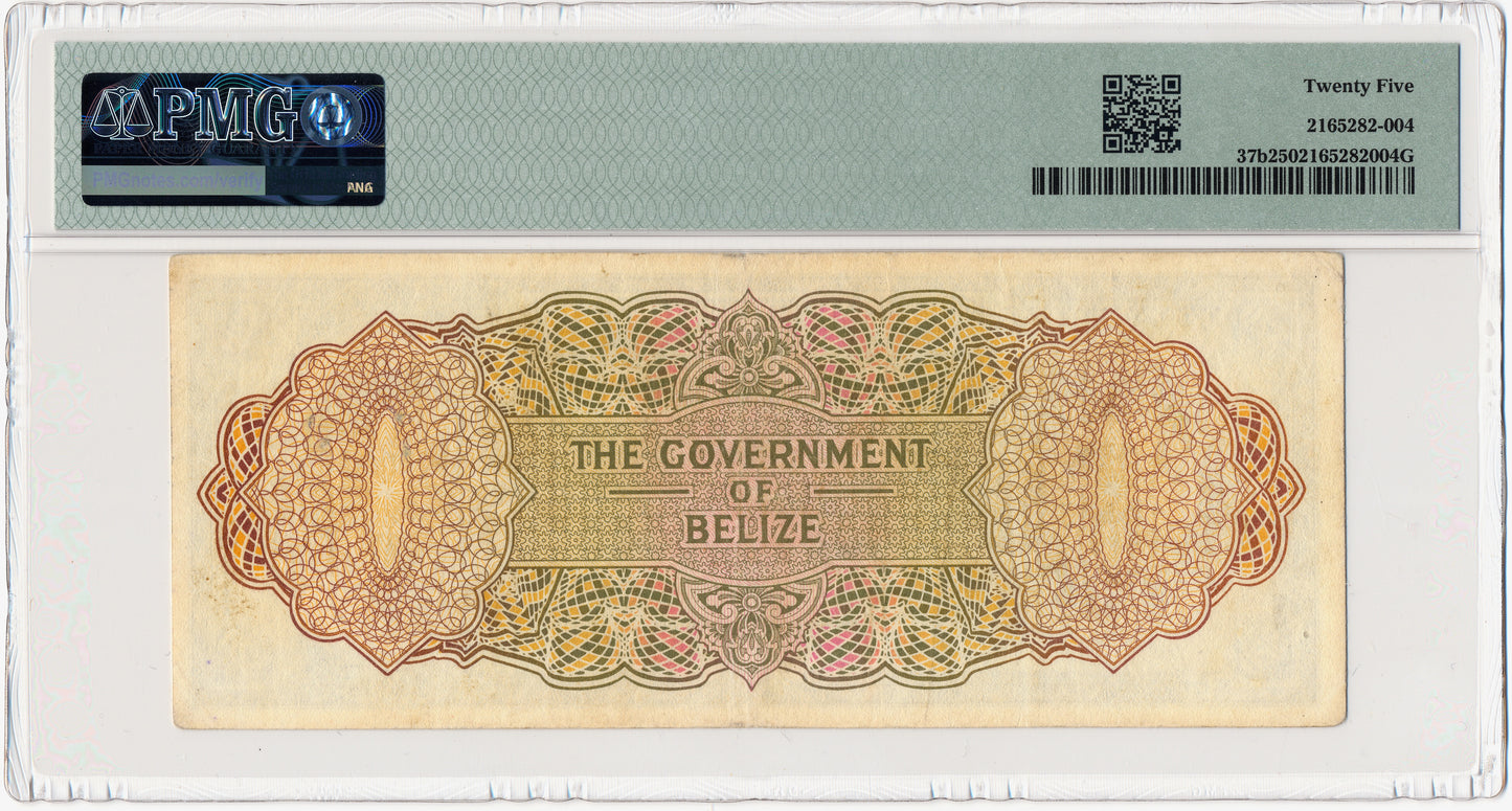 BELIZE P.37b 1975 $20 VF 25