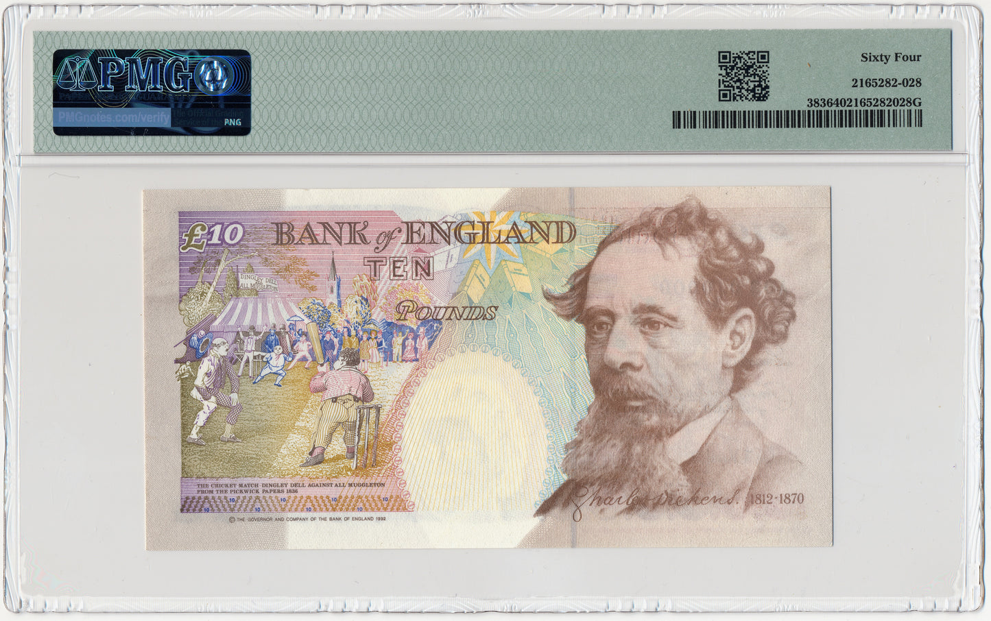 ENGLAND P.383a B366 1992-1993 Kentfield £10 Choice UNC 64 A01 030000