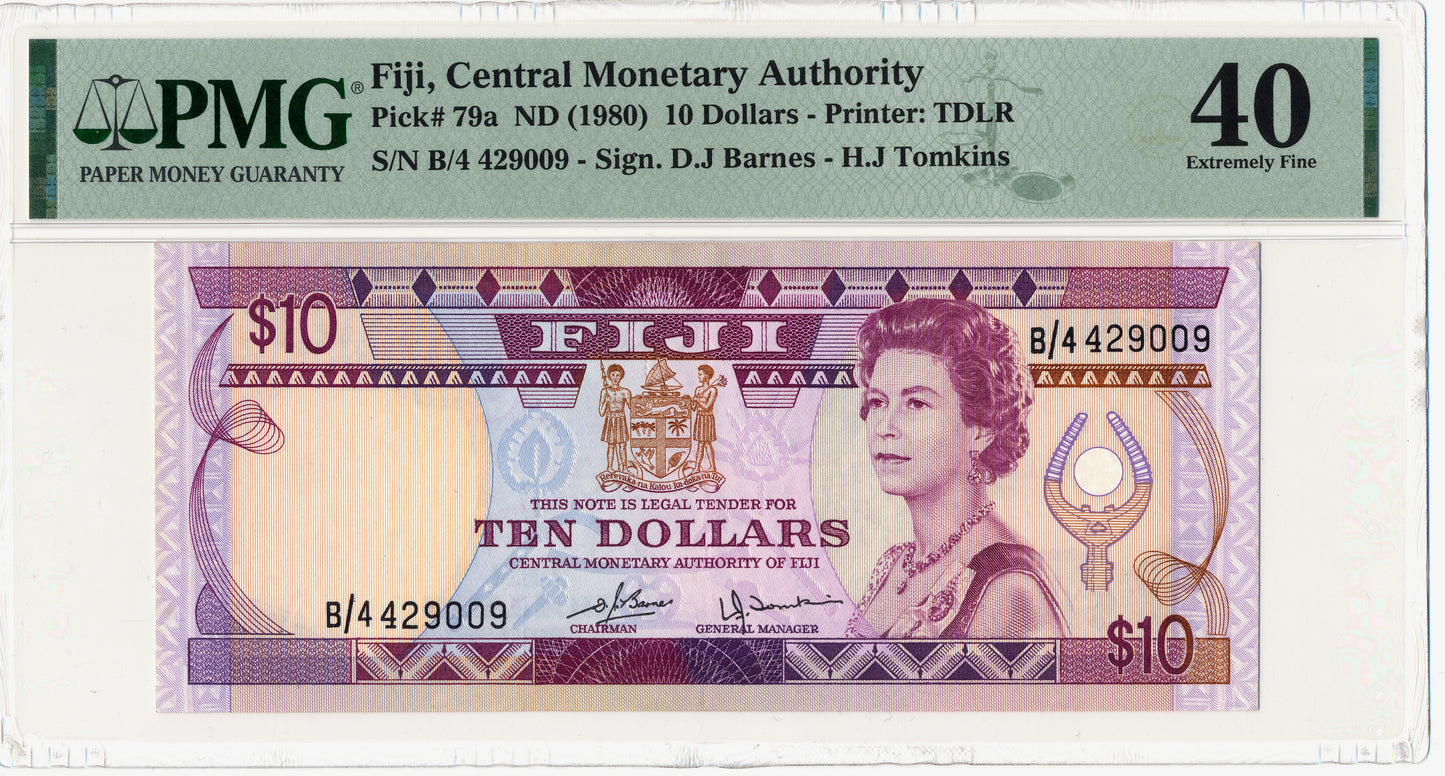 FIJI P.79a 1980 $10 EF 40