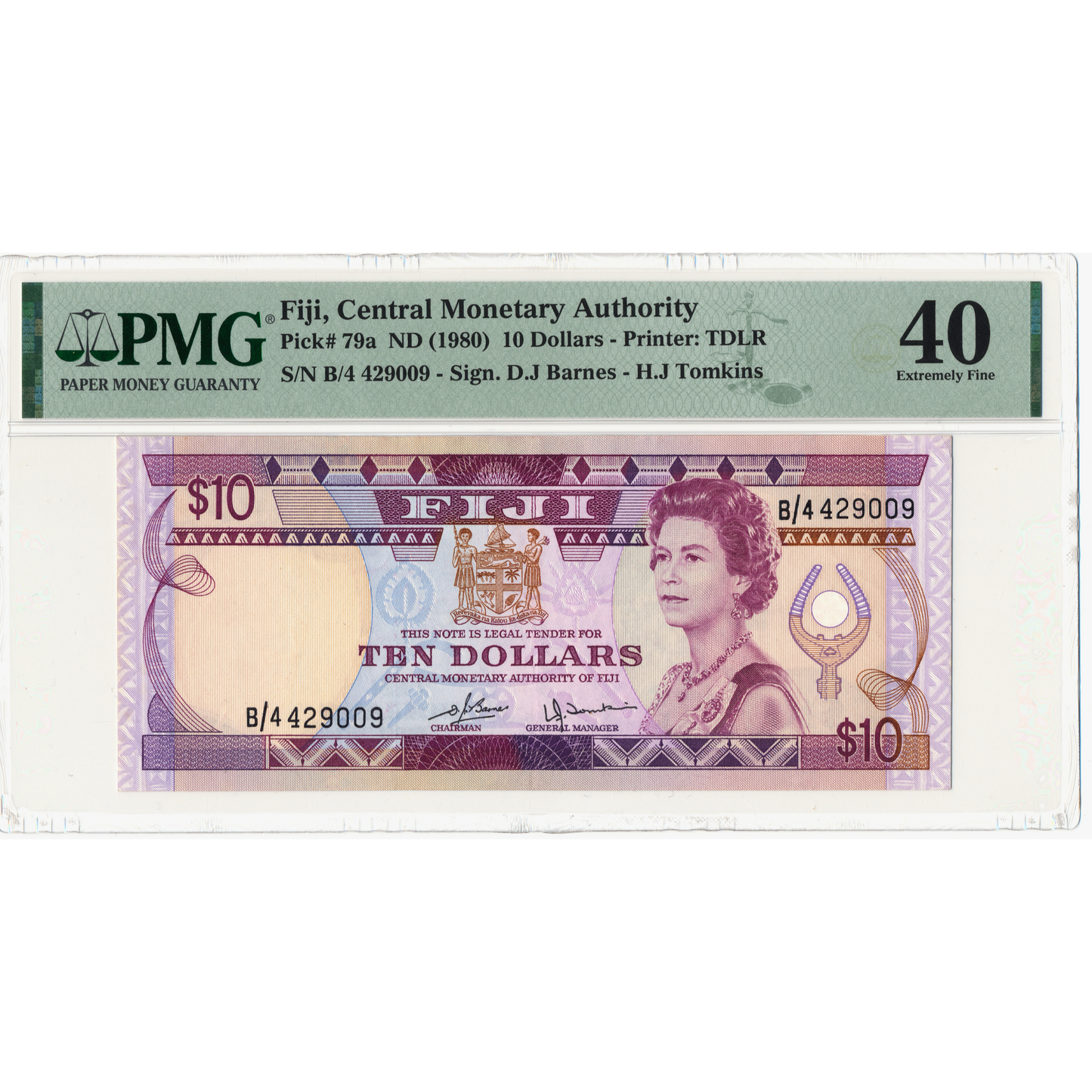 FIJI P.79a 1980 $10 EF 40