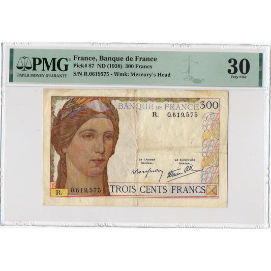 FRANCE P.87 France 1938 300Fr Rousseau, Favre-Gilly VF 30