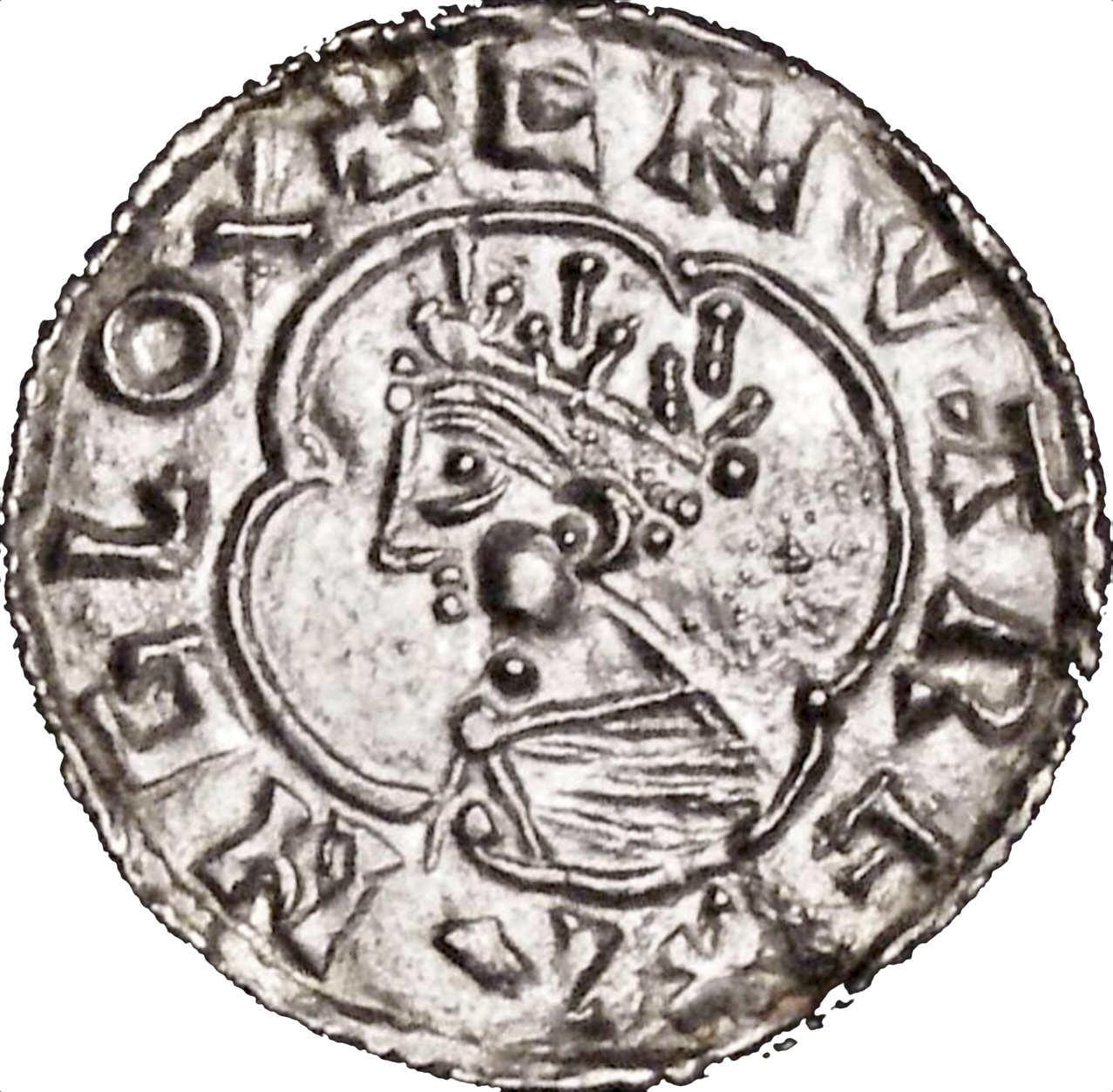 1016-1035 CNUT Silver Penny Quatrefoil type S.1157 EF