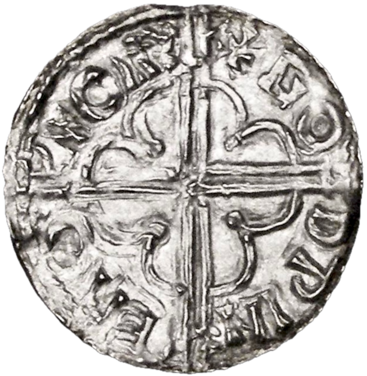1016-1035 CNUT Silver Penny Quatrefoil type S.1157 EF