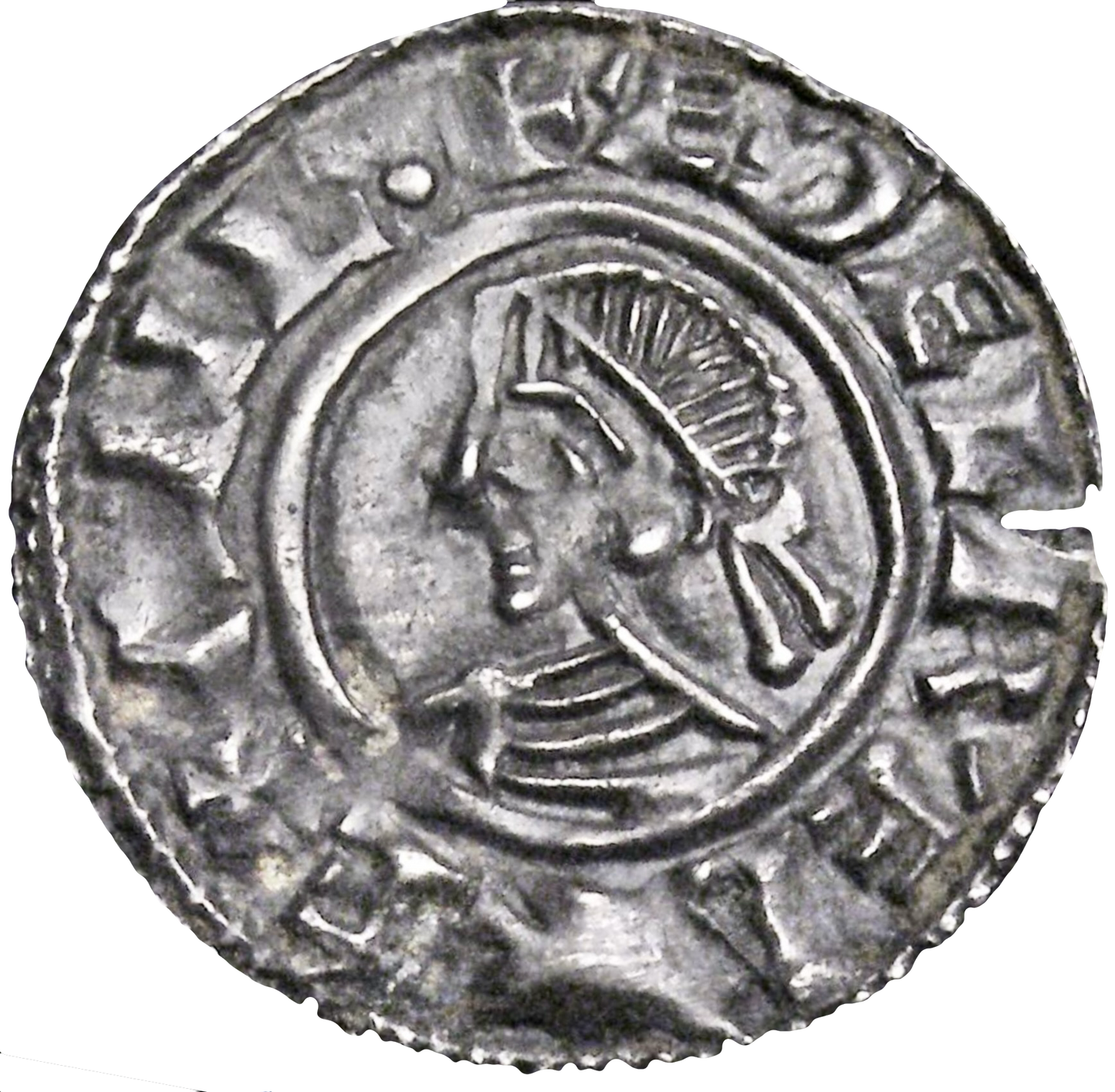 1042-1066 EDWARD THE CONFESSOR Silver Penny Radiate Small Cross type S.1173 EF