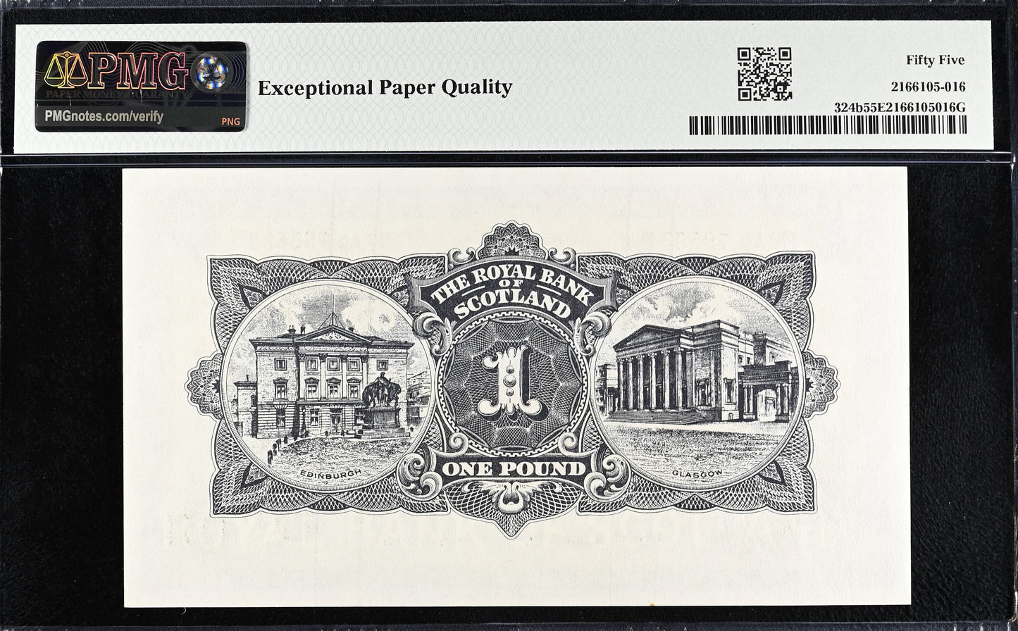 SCOTLAND P.324b SC803 1957 Royal Bank of Scotland £1 AUNC 55 EPQ