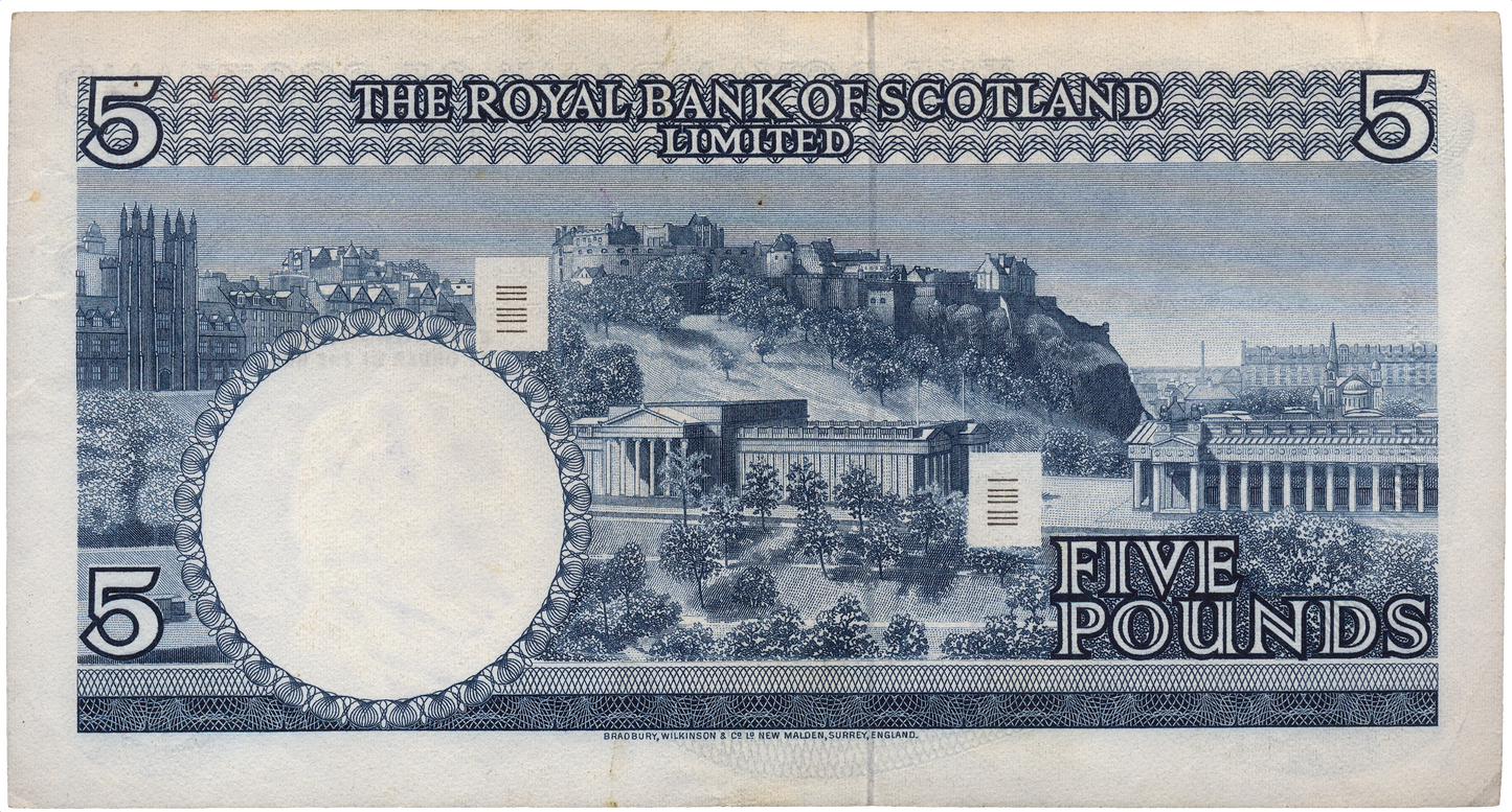 SCOTLAND P.330 SC816a 1969 Royal Bank of Scotland £5 EF