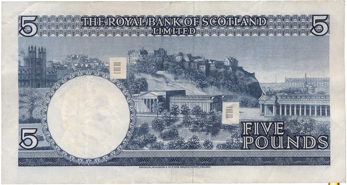 SCOTLAND P.335 SC816b 1970 Royal Bank of Scotland £5 VF
