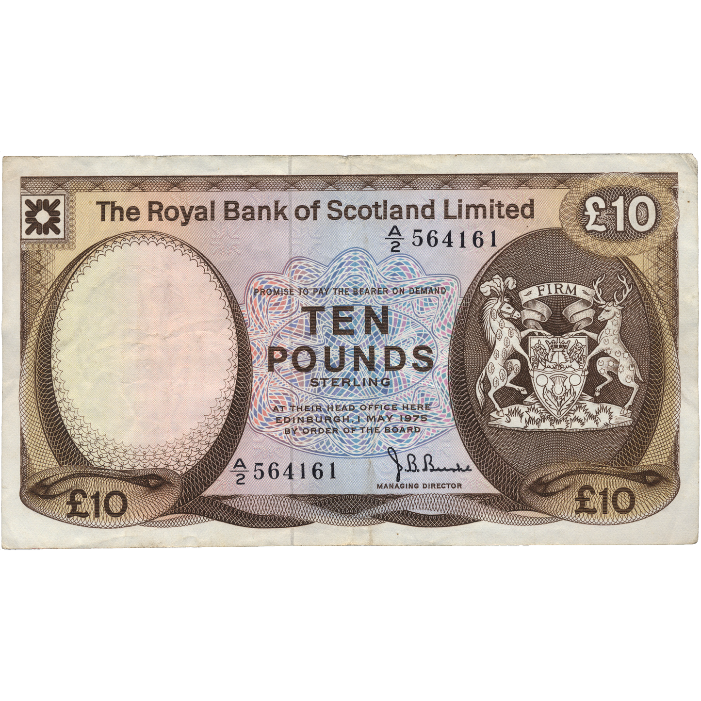 SCOTLAND P.338 SC819 1981 Royal Bank of Scotland £10 VF