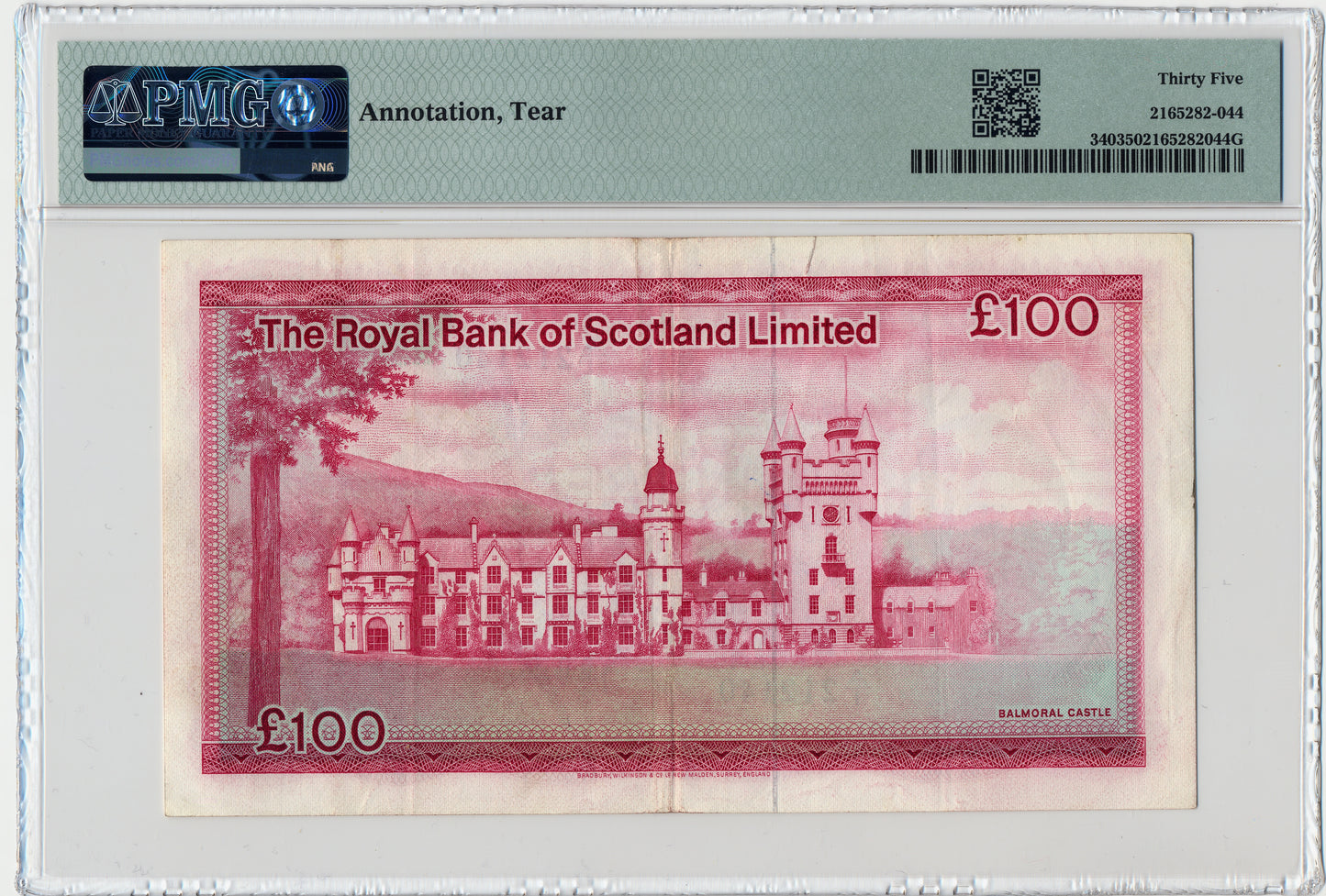 SCOTLAND P.340a SC823 RB79 1981 Royal Bank of Scotland £100 Choice VF