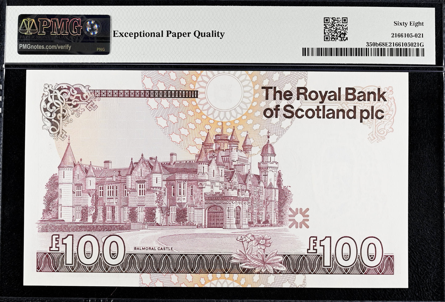 SCOTLAND P.350b SC882b 1998 Royal Bank of Scotland £100 A/2 Superb Gem UNC 68 EPQ TOP POP