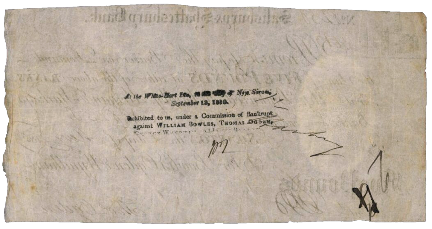 Salisbury & Shaftsbury Bank 1809 £1 banknote GF Outing 1922b