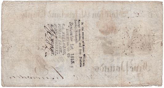 Stockton & Cleveland Bank 1813 £5 banknote Outing 2046c