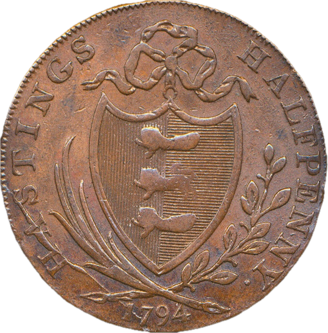 Sussex D&H 24 Hastings 1794 Conder Halfpenny